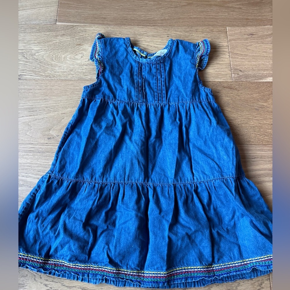 Mini boden tiered shirt/dress girls 7/8